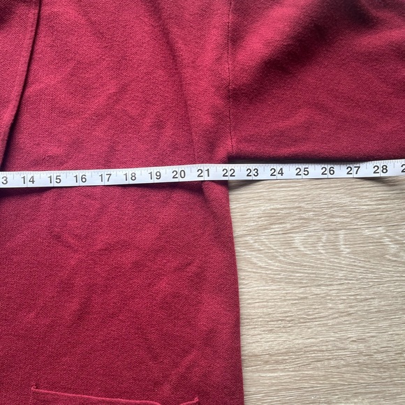 NWOT Tribal Open Front Coatigan with Patch Pockets Bordeaux Size M - Picture 5 of 9